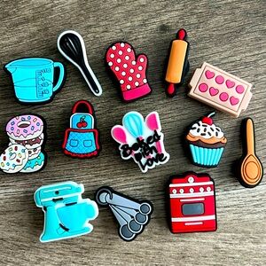 Jibbitz. Baker’s Dozen. Set of 13. Fits Crocs & similar. Bundle & save. 🍰🧁🍩